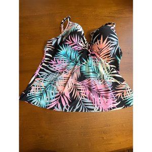 Island Escape Bahamas Printed Scorpio U-wire Tankini Swimtop